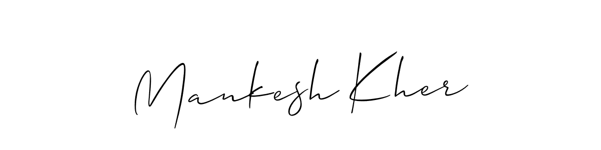 You can use this online signature creator to create a handwritten signature for the name Mankesh Kher. This is the best online autograph maker. Mankesh Kher signature style 2 images and pictures png