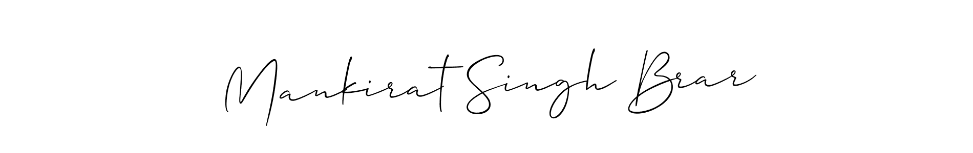 It looks lik you need a new signature style for name Mankirat Singh Brar. Design unique handwritten (Allison_Script) signature with our free signature maker in just a few clicks. Mankirat Singh Brar signature style 2 images and pictures png