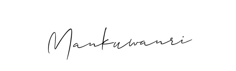 Use a signature maker to create a handwritten signature online. With this signature software, you can design (Allison_Script) your own signature for name Mankuwanri. Mankuwanri signature style 2 images and pictures png