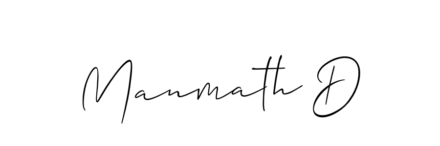 Design your own signature with our free online signature maker. With this signature software, you can create a handwritten (Allison_Script) signature for name Manmath D. Manmath D signature style 2 images and pictures png