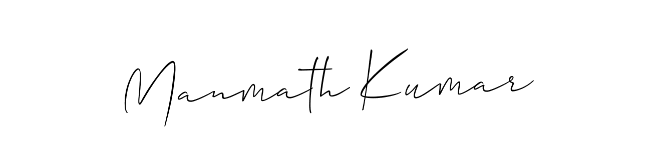 Make a beautiful signature design for name Manmath Kumar. With this signature (Allison_Script) style, you can create a handwritten signature for free. Manmath Kumar signature style 2 images and pictures png
