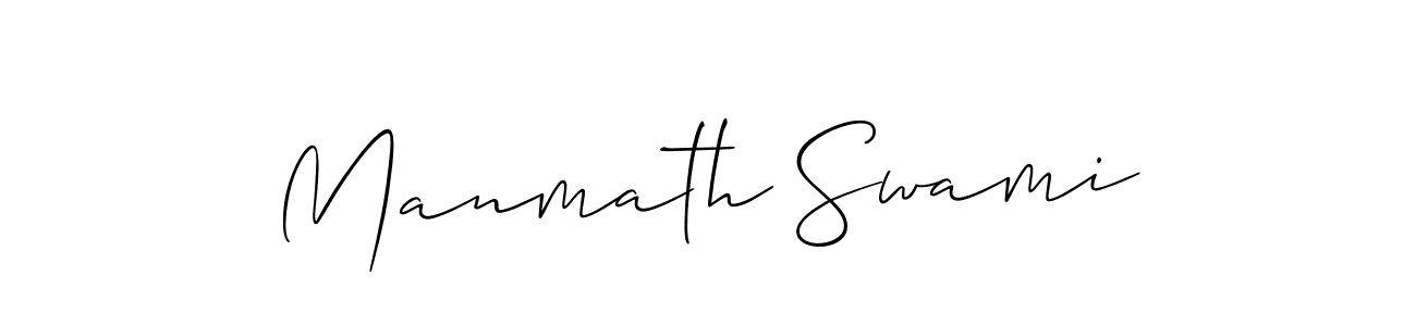 Use a signature maker to create a handwritten signature online. With this signature software, you can design (Allison_Script) your own signature for name Manmath Swami. Manmath Swami signature style 2 images and pictures png