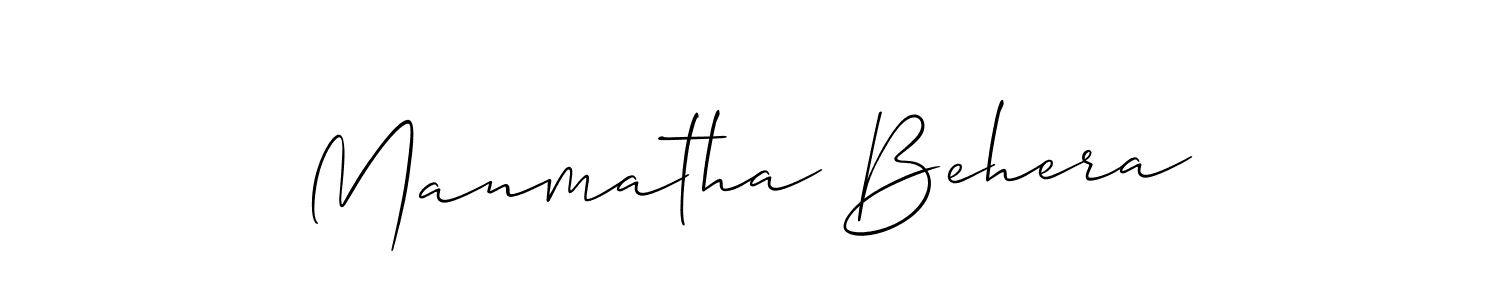 Also we have Manmatha Behera name is the best signature style. Create professional handwritten signature collection using Allison_Script autograph style. Manmatha Behera signature style 2 images and pictures png