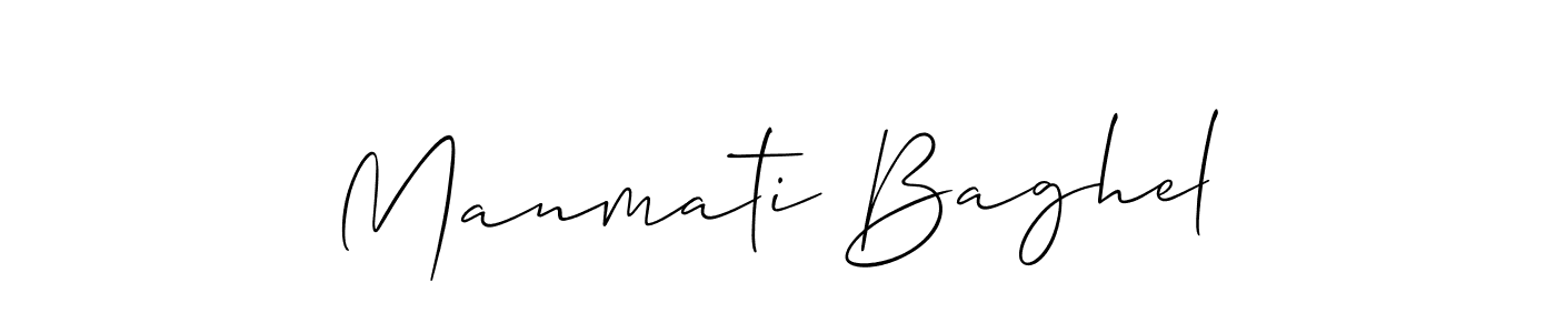 Design your own signature with our free online signature maker. With this signature software, you can create a handwritten (Allison_Script) signature for name Manmati Baghel. Manmati Baghel signature style 2 images and pictures png