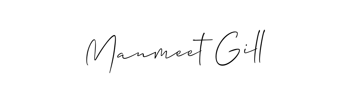 It looks lik you need a new signature style for name Manmeet Gill. Design unique handwritten (Allison_Script) signature with our free signature maker in just a few clicks. Manmeet Gill signature style 2 images and pictures png