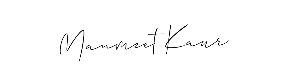 Make a beautiful signature design for name Manmeet Kaur. With this signature (Allison_Script) style, you can create a handwritten signature for free. Manmeet Kaur signature style 2 images and pictures png