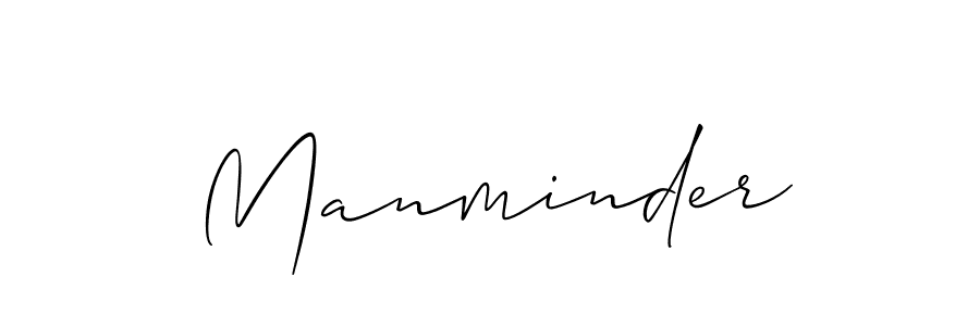 How to make Manminder signature? Allison_Script is a professional autograph style. Create handwritten signature for Manminder name. Manminder signature style 2 images and pictures png