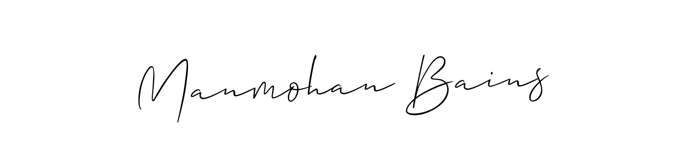 Manmohan Bains stylish signature style. Best Handwritten Sign (Allison_Script) for my name. Handwritten Signature Collection Ideas for my name Manmohan Bains. Manmohan Bains signature style 2 images and pictures png