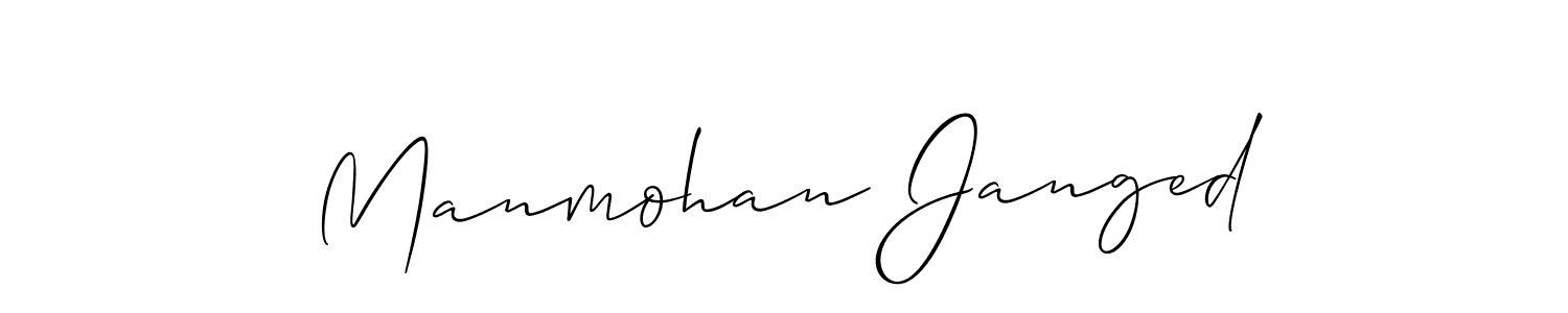 Create a beautiful signature design for name Manmohan Janged. With this signature (Allison_Script) fonts, you can make a handwritten signature for free. Manmohan Janged signature style 2 images and pictures png
