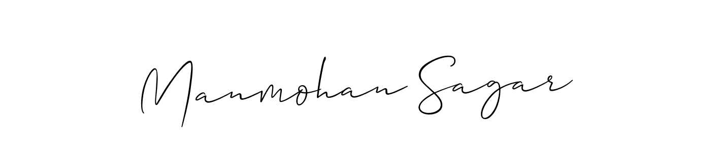 How to make Manmohan Sagar signature? Allison_Script is a professional autograph style. Create handwritten signature for Manmohan Sagar name. Manmohan Sagar signature style 2 images and pictures png