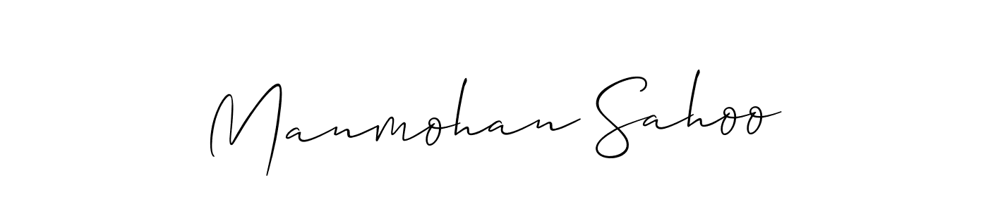 Create a beautiful signature design for name Manmohan Sahoo. With this signature (Allison_Script) fonts, you can make a handwritten signature for free. Manmohan Sahoo signature style 2 images and pictures png