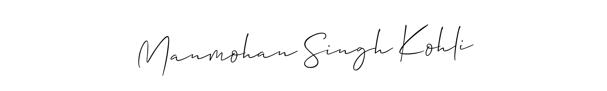 Make a beautiful signature design for name Manmohan Singh Kohli. With this signature (Allison_Script) style, you can create a handwritten signature for free. Manmohan Singh Kohli signature style 2 images and pictures png