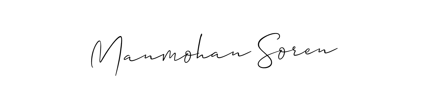 Also we have Manmohan Soren name is the best signature style. Create professional handwritten signature collection using Allison_Script autograph style. Manmohan Soren signature style 2 images and pictures png