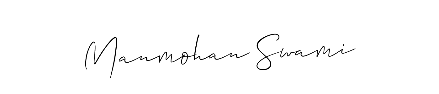 Similarly Allison_Script is the best handwritten signature design. Signature creator online .You can use it as an online autograph creator for name Manmohan Swami. Manmohan Swami signature style 2 images and pictures png
