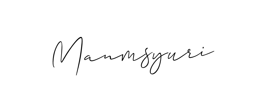 It looks lik you need a new signature style for name Manmsyuri. Design unique handwritten (Allison_Script) signature with our free signature maker in just a few clicks. Manmsyuri signature style 2 images and pictures png