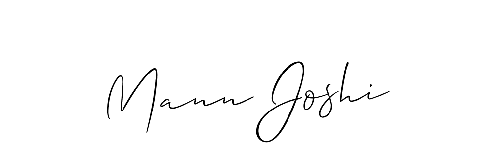 You should practise on your own different ways (Allison_Script) to write your name (Mann Joshi) in signature. don't let someone else do it for you. Mann Joshi signature style 2 images and pictures png