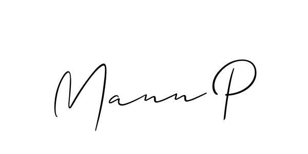 How to make Mann P signature? Allison_Script is a professional autograph style. Create handwritten signature for Mann P name. Mann P signature style 2 images and pictures png