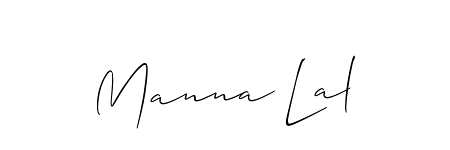 How to make Manna Lal signature? Allison_Script is a professional autograph style. Create handwritten signature for Manna Lal name. Manna Lal signature style 2 images and pictures png