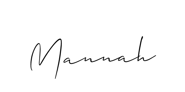 How to make Mannah signature? Allison_Script is a professional autograph style. Create handwritten signature for Mannah name. Mannah signature style 2 images and pictures png