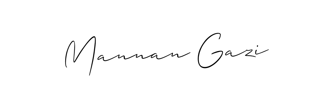 How to make Mannan Gazi signature? Allison_Script is a professional autograph style. Create handwritten signature for Mannan Gazi name. Mannan Gazi signature style 2 images and pictures png