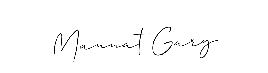 Use a signature maker to create a handwritten signature online. With this signature software, you can design (Allison_Script) your own signature for name Mannat Garg. Mannat Garg signature style 2 images and pictures png