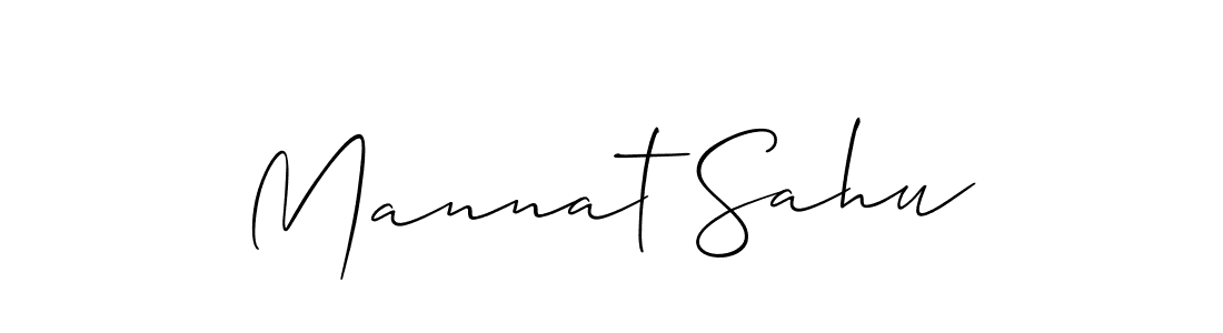 Make a short Mannat Sahu signature style. Manage your documents anywhere anytime using Allison_Script. Create and add eSignatures, submit forms, share and send files easily. Mannat Sahu signature style 2 images and pictures png