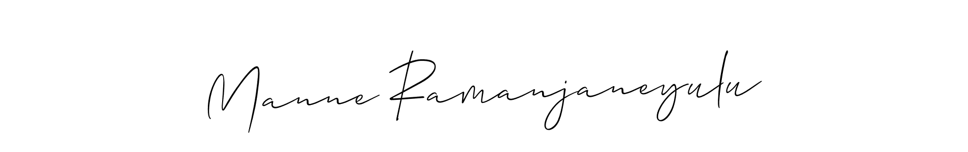 Use a signature maker to create a handwritten signature online. With this signature software, you can design (Allison_Script) your own signature for name Manne Ramanjaneyulu. Manne Ramanjaneyulu signature style 2 images and pictures png