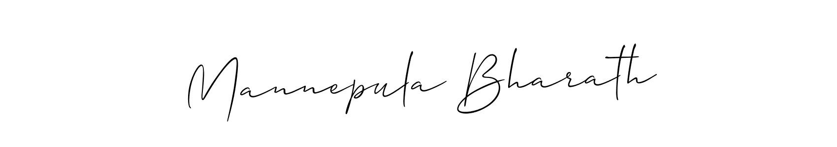 You should practise on your own different ways (Allison_Script) to write your name (Mannepula Bharath) in signature. don't let someone else do it for you. Mannepula Bharath signature style 2 images and pictures png