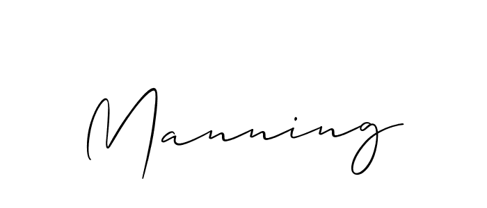 Design your own signature with our free online signature maker. With this signature software, you can create a handwritten (Allison_Script) signature for name Manning. Manning signature style 2 images and pictures png