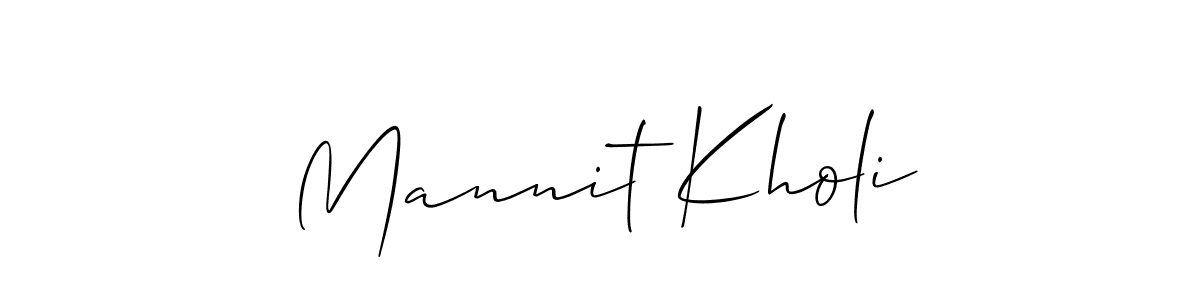 Check out images of Autograph of Mannit Kholi name. Actor Mannit Kholi Signature Style. Allison_Script is a professional sign style online. Mannit Kholi signature style 2 images and pictures png