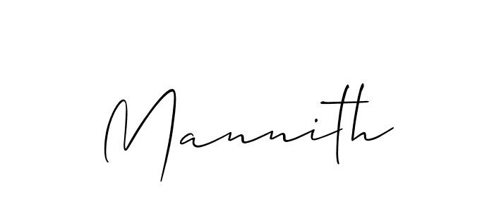 The best way (Allison_Script) to make a short signature is to pick only two or three words in your name. The name Mannith include a total of six letters. For converting this name. Mannith signature style 2 images and pictures png