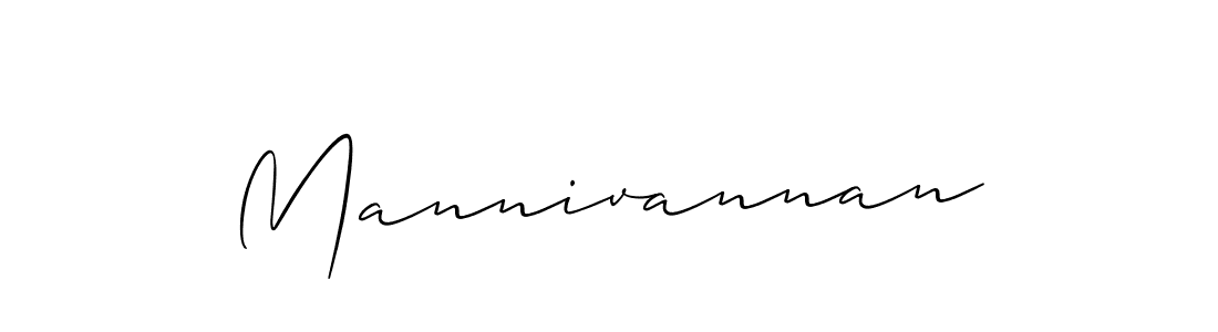 Design your own signature with our free online signature maker. With this signature software, you can create a handwritten (Allison_Script) signature for name Mannivannan. Mannivannan signature style 2 images and pictures png