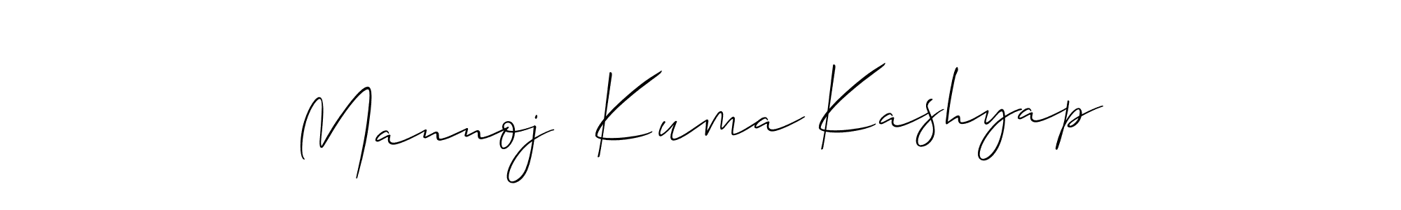 Create a beautiful signature design for name Mannoj  Kuma Kashyap. With this signature (Allison_Script) fonts, you can make a handwritten signature for free. Mannoj  Kuma Kashyap signature style 2 images and pictures png