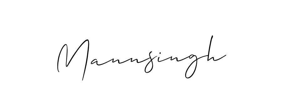 Use a signature maker to create a handwritten signature online. With this signature software, you can design (Allison_Script) your own signature for name Mannsingh. Mannsingh signature style 2 images and pictures png