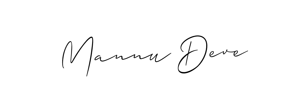 Use a signature maker to create a handwritten signature online. With this signature software, you can design (Allison_Script) your own signature for name Mannu Deve. Mannu Deve signature style 2 images and pictures png