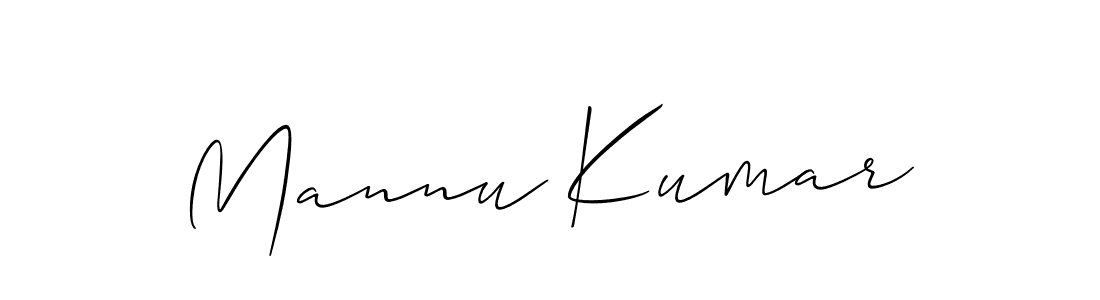 How to make Mannu Kumar signature? Allison_Script is a professional autograph style. Create handwritten signature for Mannu Kumar name. Mannu Kumar signature style 2 images and pictures png