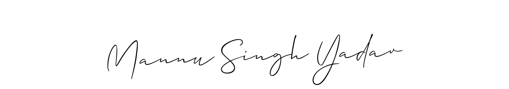 Create a beautiful signature design for name Mannu Singh Yadav. With this signature (Allison_Script) fonts, you can make a handwritten signature for free. Mannu Singh Yadav signature style 2 images and pictures png