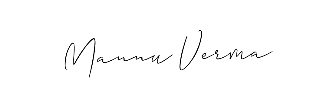 Make a short Mannu Verma signature style. Manage your documents anywhere anytime using Allison_Script. Create and add eSignatures, submit forms, share and send files easily. Mannu Verma signature style 2 images and pictures png