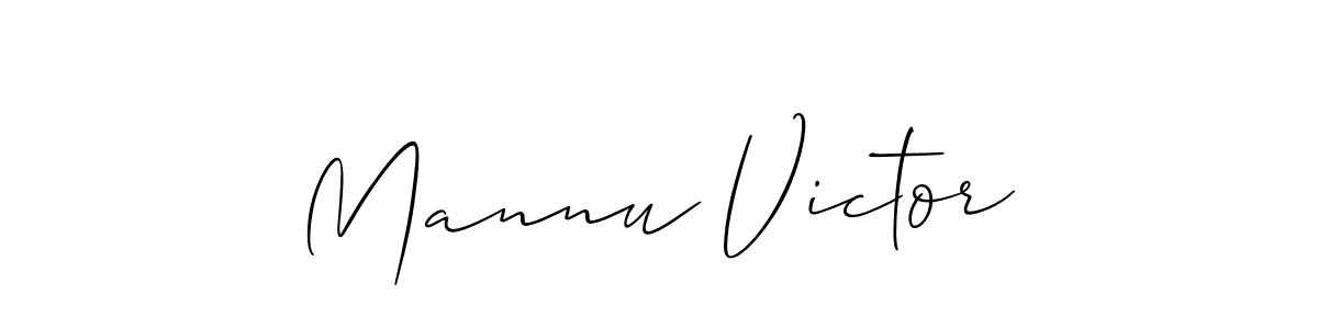 Also we have Mannu Victor name is the best signature style. Create professional handwritten signature collection using Allison_Script autograph style. Mannu Victor signature style 2 images and pictures png