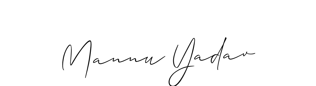 It looks lik you need a new signature style for name Mannu Yadav. Design unique handwritten (Allison_Script) signature with our free signature maker in just a few clicks. Mannu Yadav signature style 2 images and pictures png