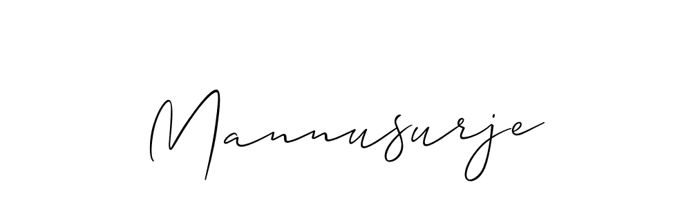 Mannusurje stylish signature style. Best Handwritten Sign (Allison_Script) for my name. Handwritten Signature Collection Ideas for my name Mannusurje. Mannusurje signature style 2 images and pictures png