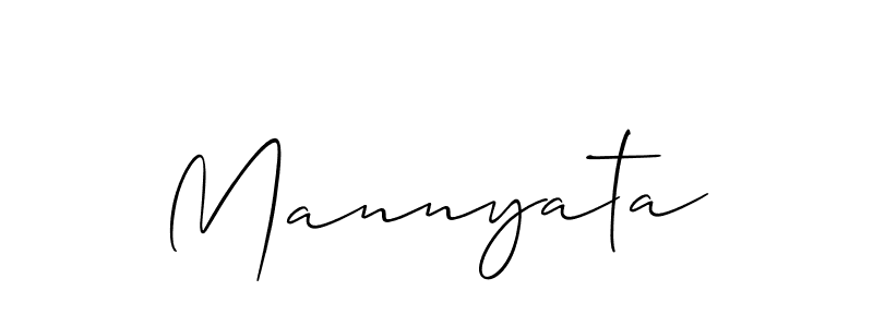 Also we have Mannyata name is the best signature style. Create professional handwritten signature collection using Allison_Script autograph style. Mannyata signature style 2 images and pictures png