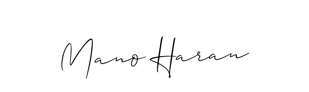 Mano Haran stylish signature style. Best Handwritten Sign (Allison_Script) for my name. Handwritten Signature Collection Ideas for my name Mano Haran. Mano Haran signature style 2 images and pictures png