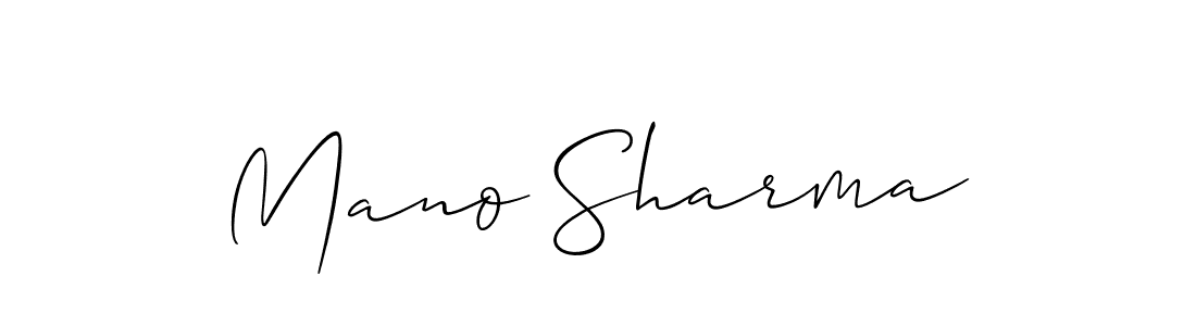 Design your own signature with our free online signature maker. With this signature software, you can create a handwritten (Allison_Script) signature for name Mano Sharma. Mano Sharma signature style 2 images and pictures png