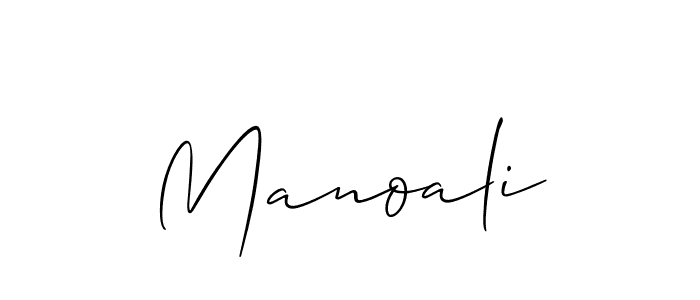Make a short Manoali signature style. Manage your documents anywhere anytime using Allison_Script. Create and add eSignatures, submit forms, share and send files easily. Manoali signature style 2 images and pictures png