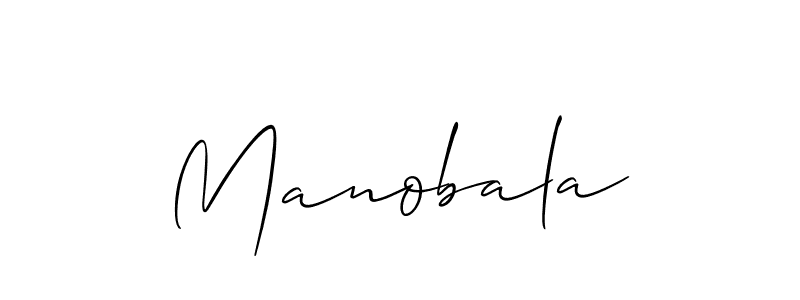 Best and Professional Signature Style for Manobala. Allison_Script Best Signature Style Collection. Manobala signature style 2 images and pictures png