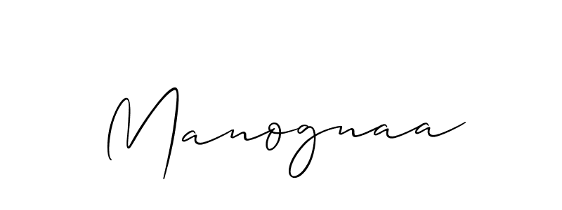 It looks lik you need a new signature style for name Manognaa. Design unique handwritten (Allison_Script) signature with our free signature maker in just a few clicks. Manognaa signature style 2 images and pictures png