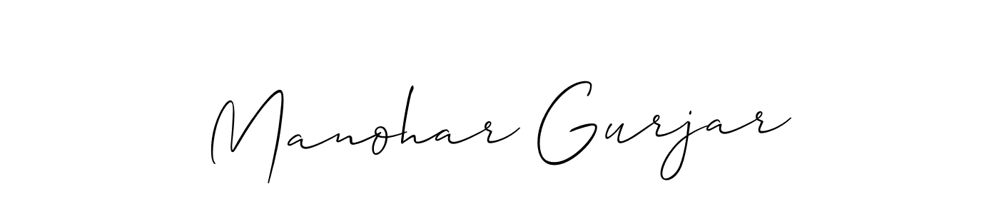 Also You can easily find your signature by using the search form. We will create Manohar Gurjar name handwritten signature images for you free of cost using Allison_Script sign style. Manohar Gurjar signature style 2 images and pictures png