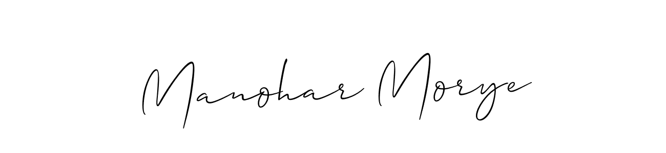 How to make Manohar Morye signature? Allison_Script is a professional autograph style. Create handwritten signature for Manohar Morye name. Manohar Morye signature style 2 images and pictures png