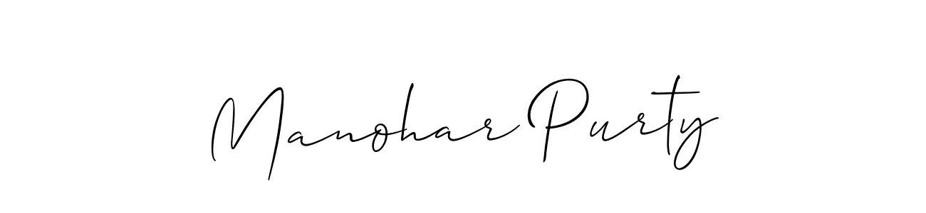 How to Draw Manohar Purty signature style? Allison_Script is a latest design signature styles for name Manohar Purty. Manohar Purty signature style 2 images and pictures png